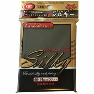 KMC Standard Sleeves - Silky Matte Black (50 Sleeves)