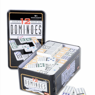 Domino double 12 boîte métal