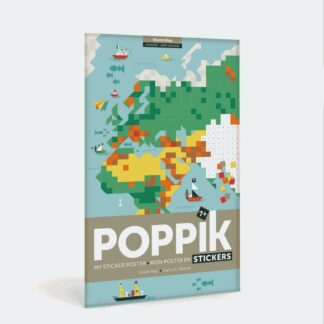 Poster géant en stickers - Carte du monde