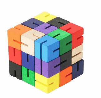 Casse-tête cube élastique couleur