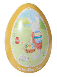 Oeuf métal jaune La grande famille