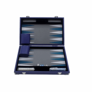 Backgammon prestige 30 cm bleu