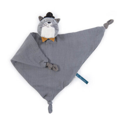 Doudou lange chat gris clair