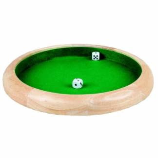 Piste de dés bois naturel 29 cm