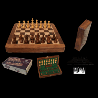 Jeu d'échecs magnétique pliable 25 cm (Acacia)