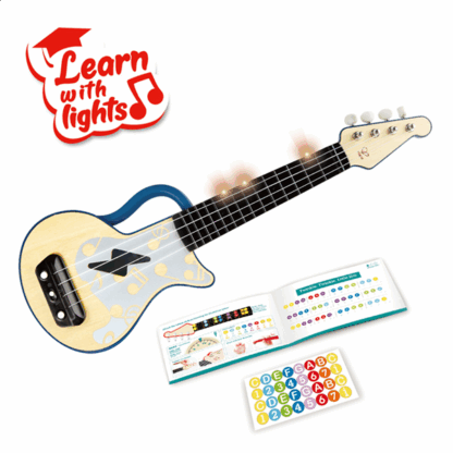 Ukulele électronique d'apprentissage bleu