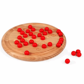 Solitaire Billes Rouge en Bois