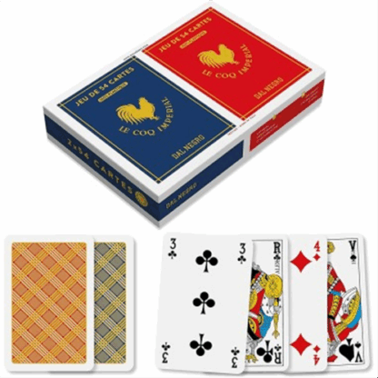 Coffret rami de 2x54 cartes "Le Coq Impérial" Plastique