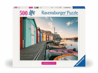 Puzzle 500 pièces - Maisons flottantes à Smögen, Suède