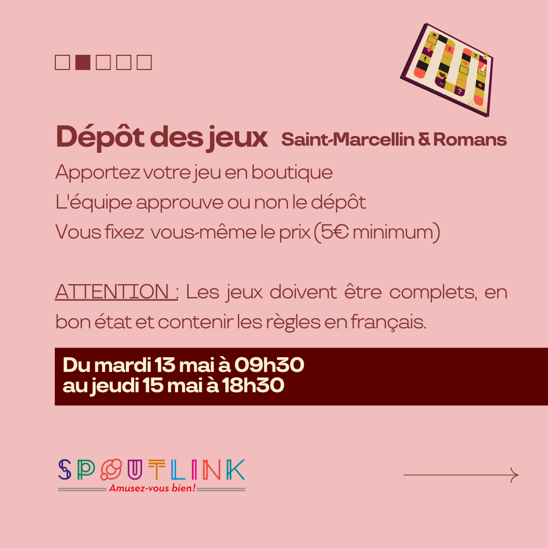 Bourse aux jeux d'occasion - DEPÔT