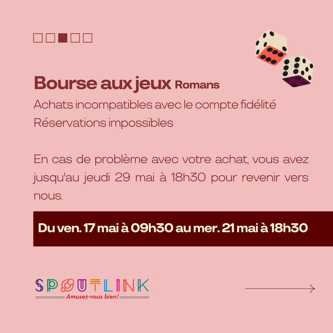 Bourse aux jeux d'occasion - VENTE ROMANS