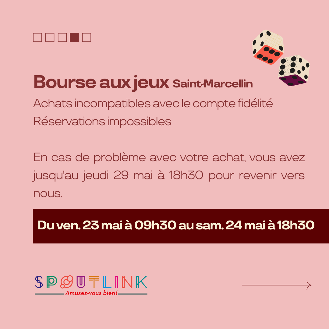 Bourse aux jeux d'occasion - VENTE ST MARCELLIN